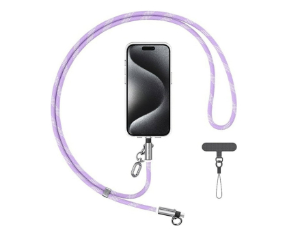 Akcesoria GSM i GPS USAMS Smycz kabel do ładowania 30W USB-C Lightning 1.2m fioletowa